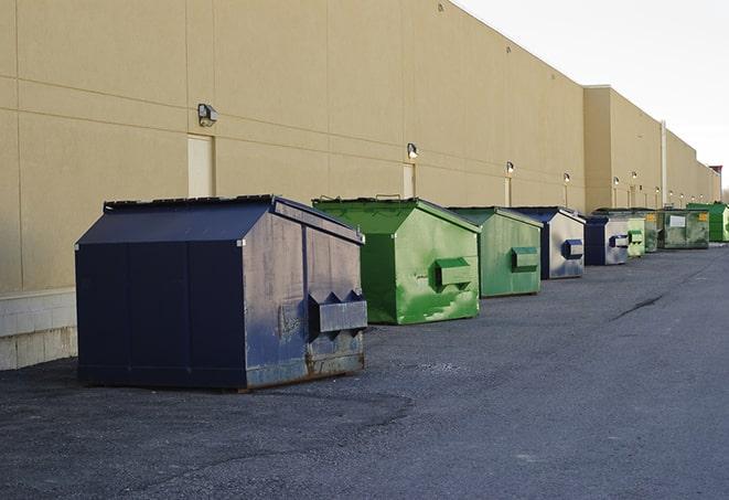 a view of a dumpster truck on a construction site in Dale City